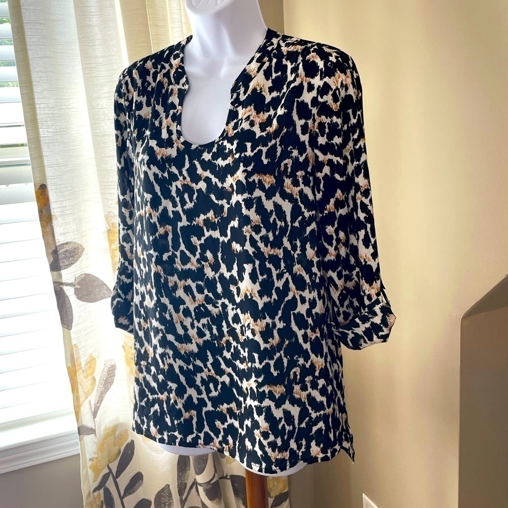 Cato printed rolled arm top size M